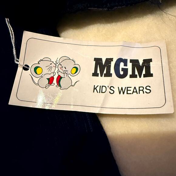 Vintage 90s MGM Kid's Fashion Overalls Set Boys 18M Corduroy Plaid Dalmatian Dog - Picture 5 of 9